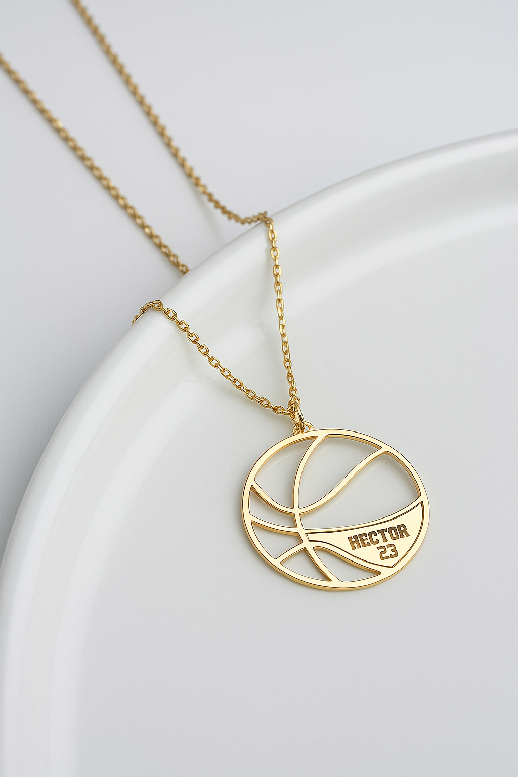 Custom Basketball Name Necklace