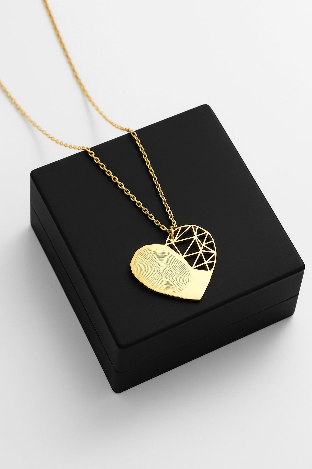 Fingerprint Heart - Geometric - Custom