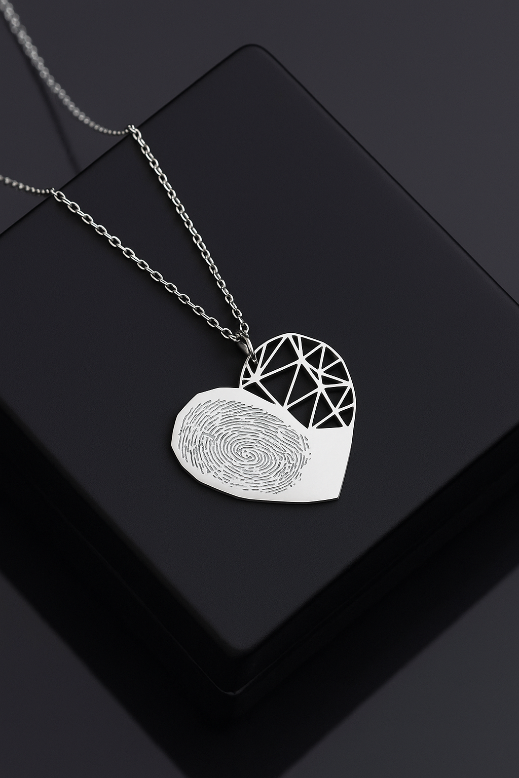 Fingerprint Heart - Geometric - Custom
